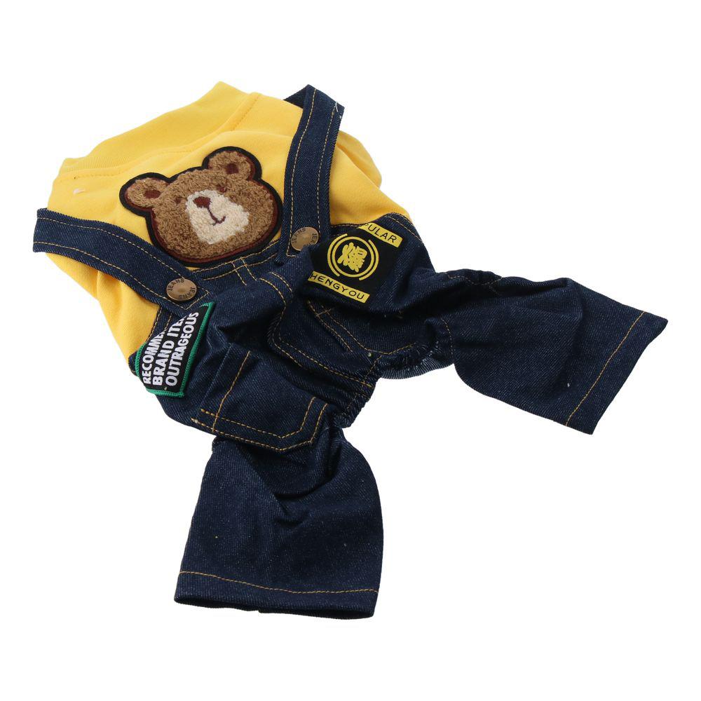 

Разноцветная одежда для плюшевых собак Желтый плюшевый мишка Одежда для четвероногих домашних животных Мягкая спортивная рубашка для домашних животных