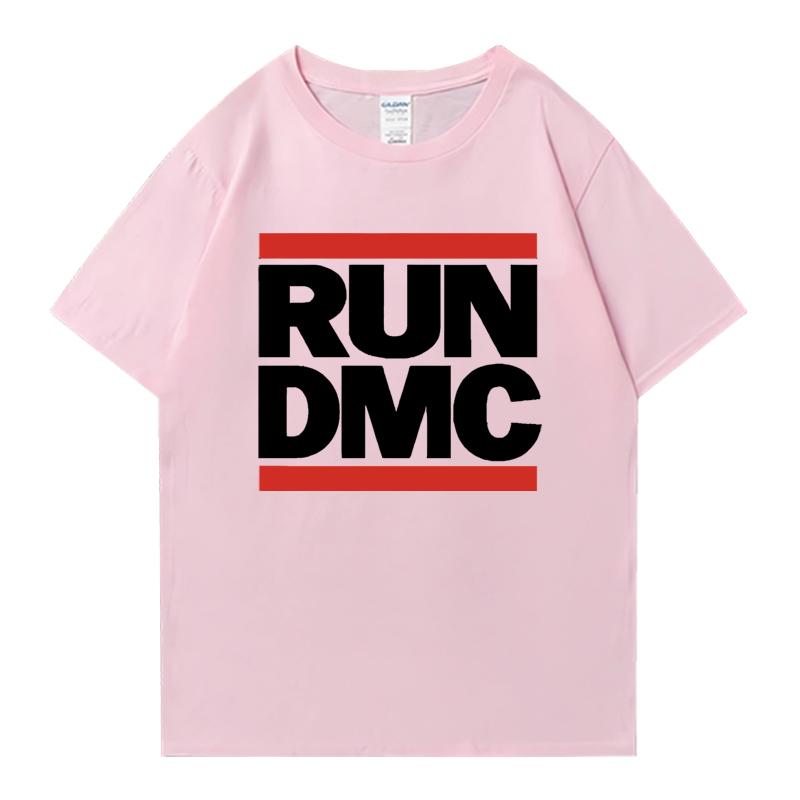 RUN DMC Grafikdruck Rundhals Oversized T-Shirt Streetwear 100% Baumwolle Herren Damen Kurzarm T-Shirts Beliebte Unisex Oberteile