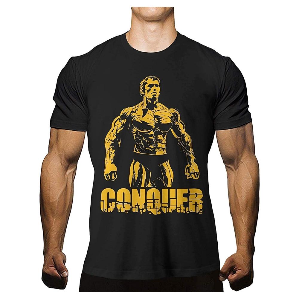 Bodybuilding Workout Muscle Men's T Shirt Outdoor Run Fitness Sports Short Sleeve Summer Gym T-shirt Man Fashion Breathable Tops