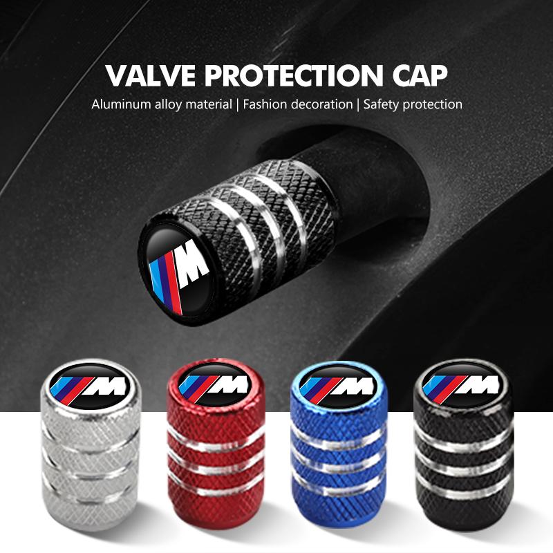 For BMW 4Pcs Car Wheel Air Valve Dust Cap Tire Valve Stem Cover Auto Accessories E90 E60 E46 E39 F30 F10 E87 X3 X4 X5 X1 G30 G20