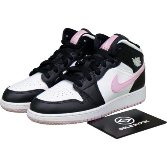 

Air Jordan 1 Mid GS White Light Arctic Pink 555112-103 EU 40 рожевий/білий
