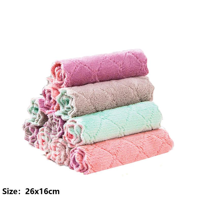 Wasseraufnahme Antihaft-Ölwaschküchentuch Mikrofaser-Reinigungstuch Lappen Haushaltswerkzeuge Reinigungswischwerkzeuge