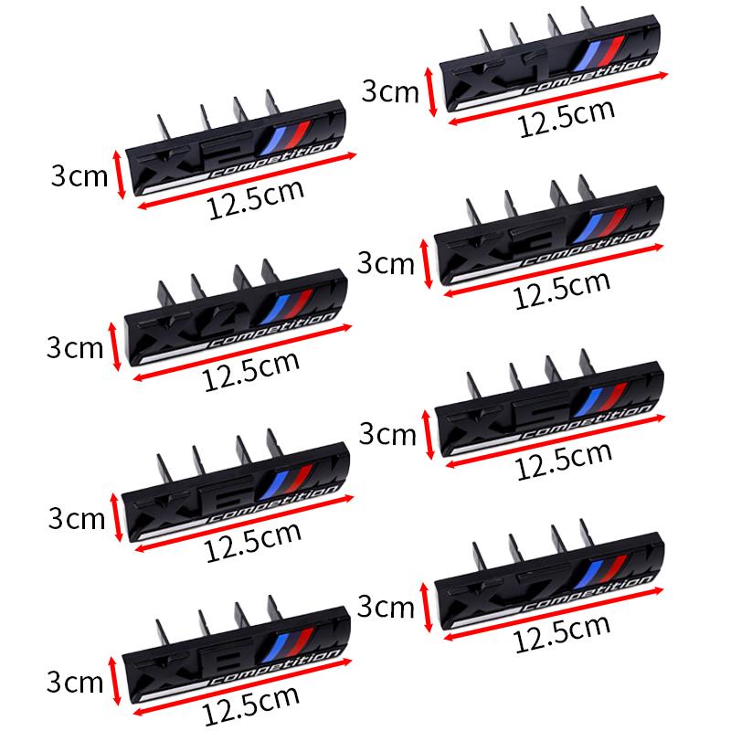 1Pc 3D ABS X Badge Car Front Grille Badge Sticker Auto Accessories For BMW M2 M X3 M4 X5M M6 M7 F48 G01 E84 E83 F39 F10 F30 G11