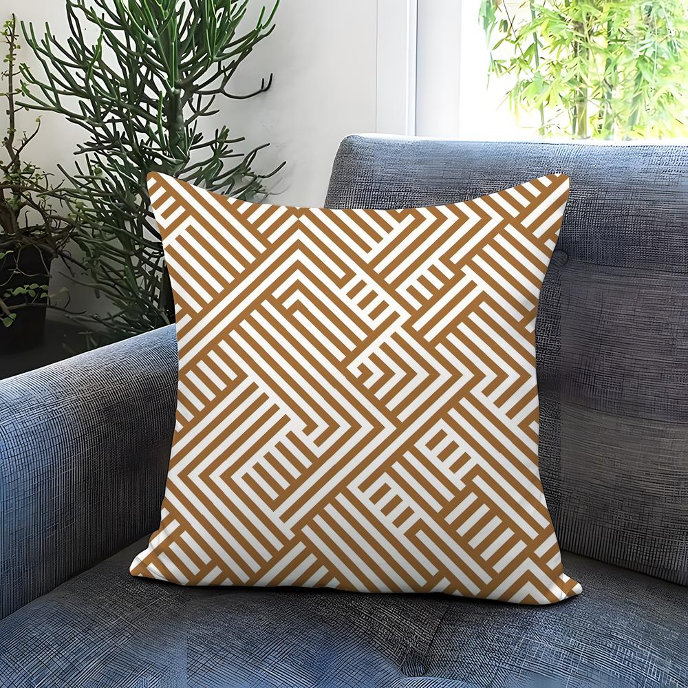 Geometric Patterns Cushion Cover Comfortable Reversible Pillow Cover Ideal For Car Sofa Bedroom & Beyond