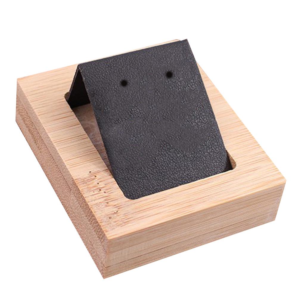 1 Pair Earring Card Holder with Tray for Jewelry Accessory Display  Black