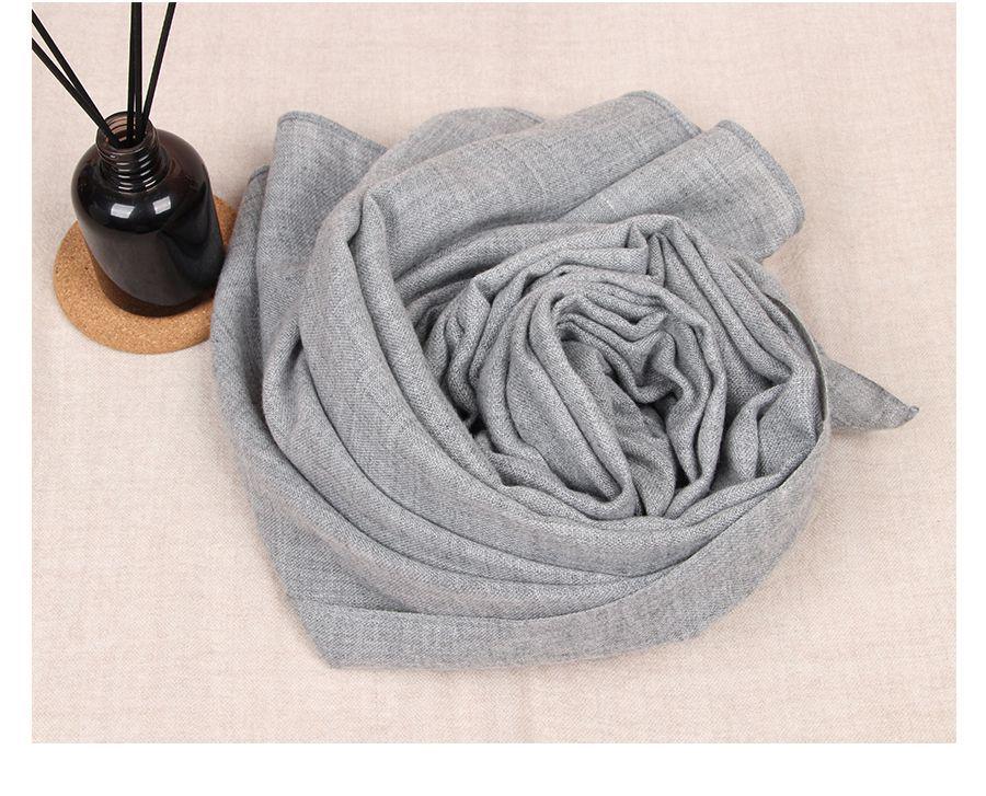 Pure White Medium-Thickness Soft Skin-Friendly Unisex Scarf Shawl