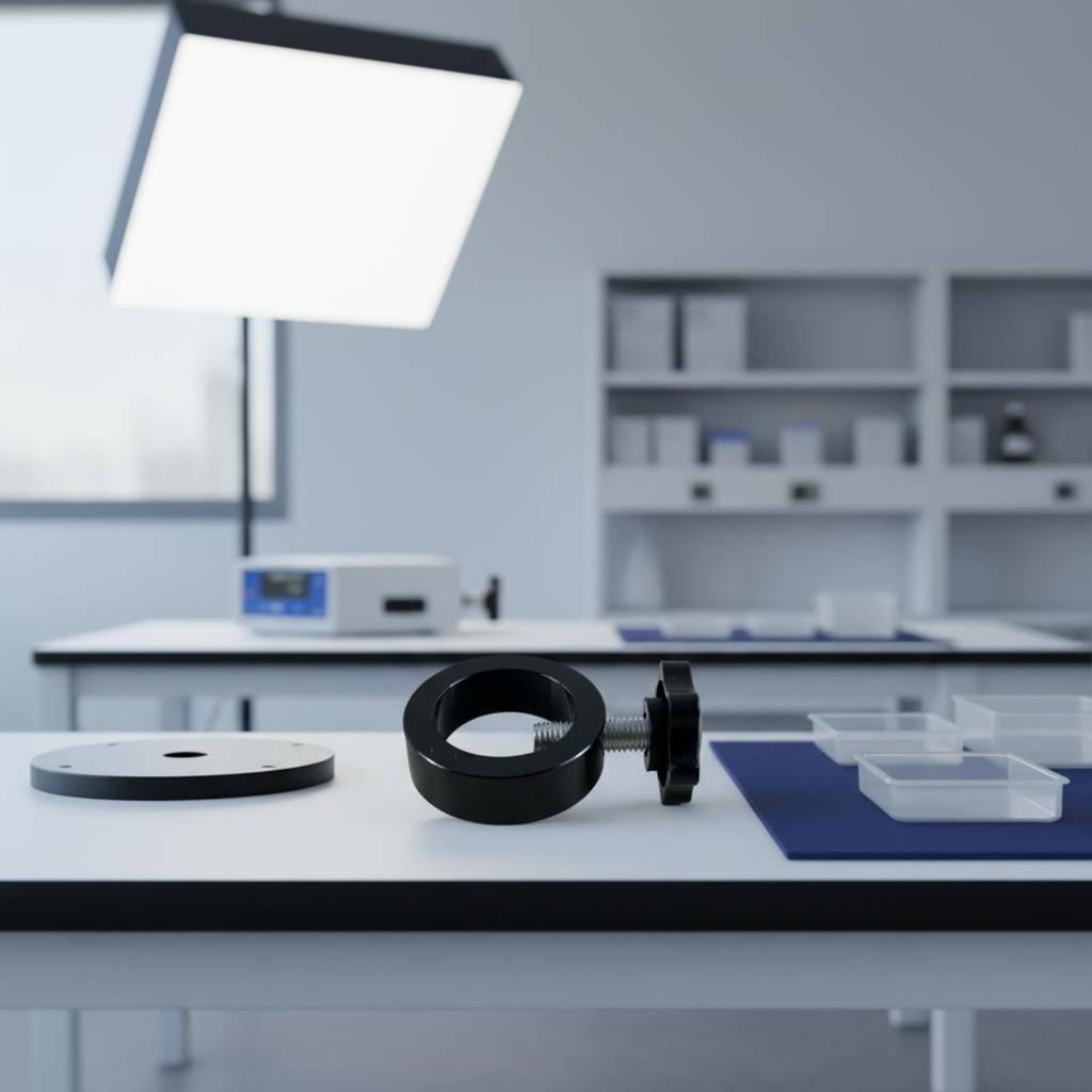 32 Mm Microscope Collar Sturdy Metal Microscope Stand Clamp Band Laboratory Equipment Focusing Rack 360 Degree Rotation