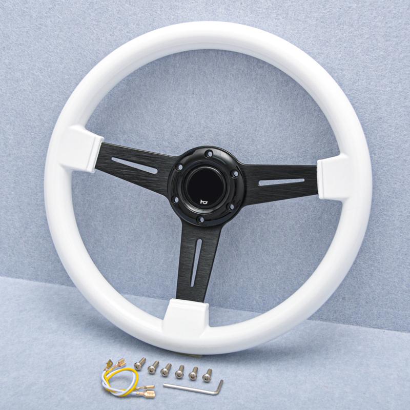 14inch 350mm JDM White ABS Steering Wheel Universal Racing Sports Steering Wheel Car Accessories