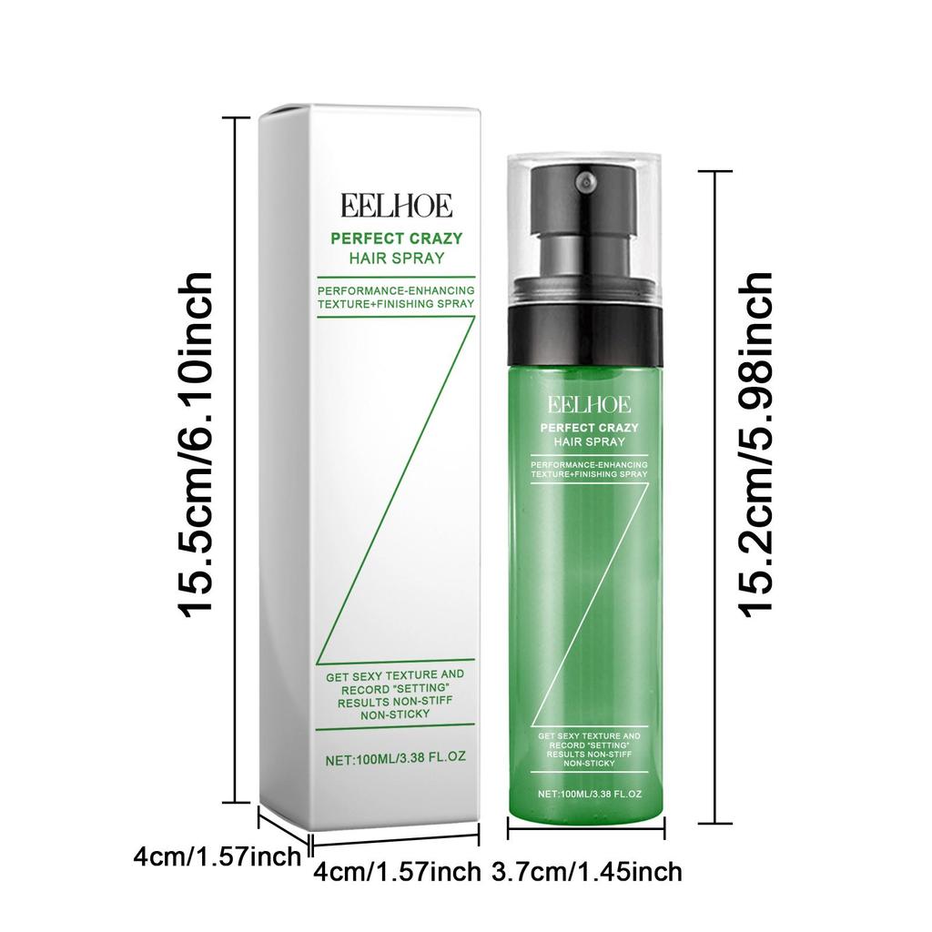 EELHOE Hair Volumizing And Styling Spray Oil Control Refreshing Long Lasting Hold No Wash Hair Texture Finish Spray For Daily Use 100ml