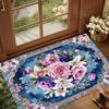 European Retro Floral Large Carpet for Living Room Luxury Decoration Rug Non-slip Bedroom Cloakroom Washable Soft Mat Boho
