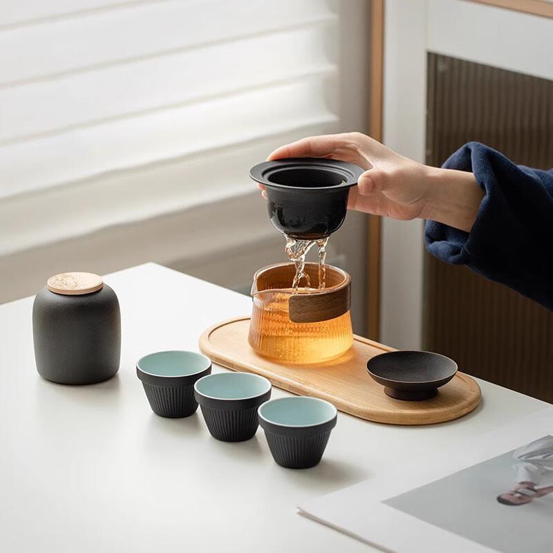 Shuixy Portable Ceramic Travel Tea Set