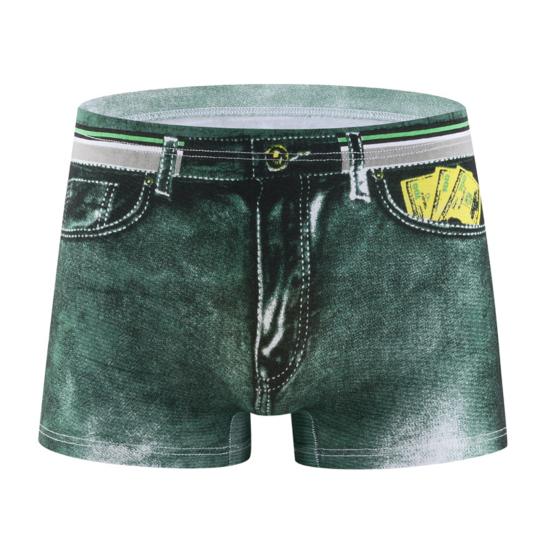 

Мужские трусы-боксеры средней посадки с имитацией 3D-принта, шорты с принтом, эластичные бандажи, U-образные трусы XXXL