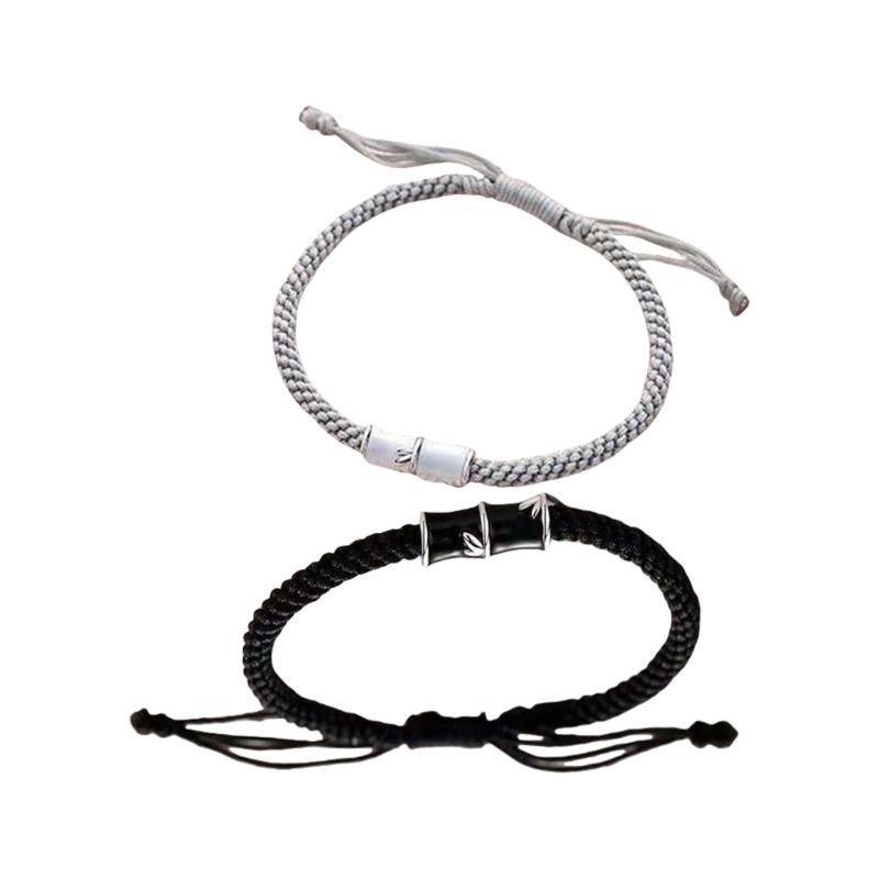 Elegant Bamboo Texture Couple Bracelets Syulish Birthday Gift Suitable for Romance Occasions and Daily Use