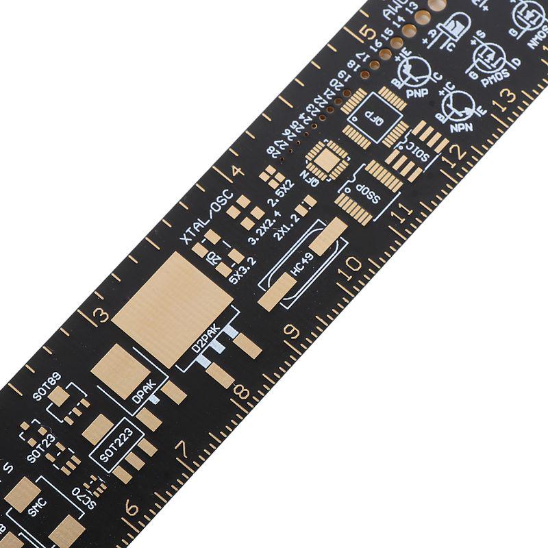 HELYZQ PCB Ruler for Electronic Engineers Resistor Capacitor Chip IC SMD Diode Transistor Package Electronic Stock HELYZQ PCB Ruler for Electronic Engineers Resistor Capacitor Chip IC SMD Diode Transistor Package Electronic Stock