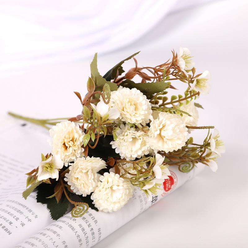 1/ 3 Pieces Flower Head 3Cm Artificial Hydrangea Bouquet Wedding Home Decoration Accessories Diy Box Holding Flowers Arrangement