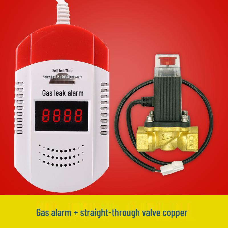 Lingfang Gas Alarm Solenoid Valve: Combustible Gas Straight-Through 1/4 Copper Valve G73