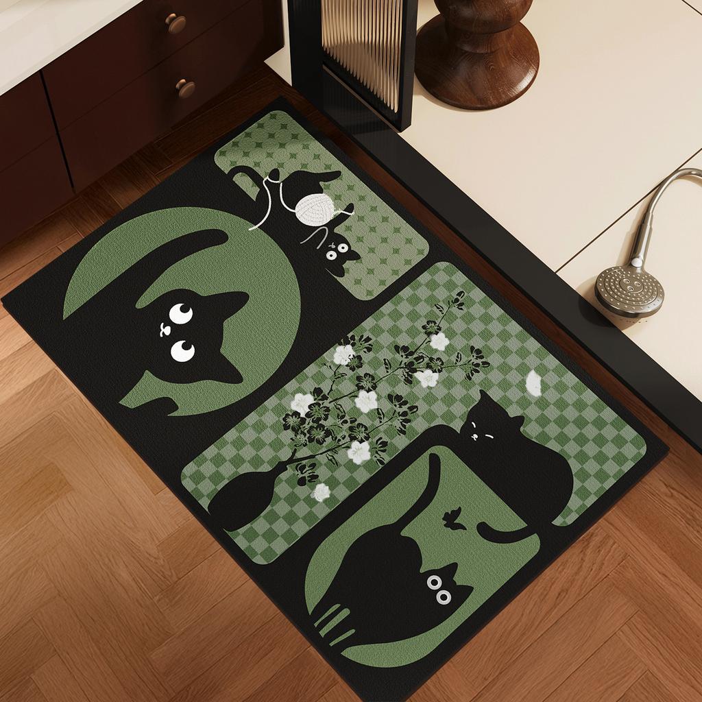 Medieval Style Soft Diatom Mud Floor Mat Bathroom Floor Mat Toilet Household Water-Absorbing Quick-Drying Dirt-Resistant Non-Slip Mat