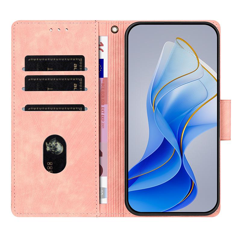Anti-fall Embossed Leather Phone Case for Sharp AQUOS Wish 5, Fujitsu Arrows We 3, Kyocera, ZTEN