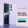 ABEEL For Sony Xperia 1 V Magnetic Case Skin Touch Liquid Silicone Phone Back Cover