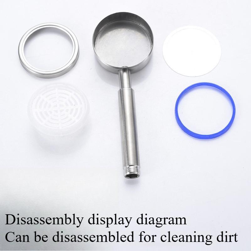1PC 304 stainless steel pressurized hand-held shower head single head
