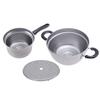 Wahei Freiz 16cm Saucepan 23cm Saucepan with Strainer and Stainless Induction and Gas Enzo Tsubame-Sanjo Overflow-Resistant & Lid, Steel, Compatible,