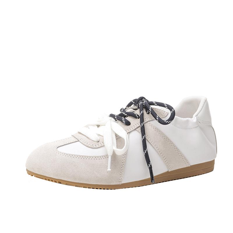 

2025 new spring and summer soft sole splicing mandarin duck double shoelaces ballet Forrest Gump training shoes versatile casual board shoes women s 34