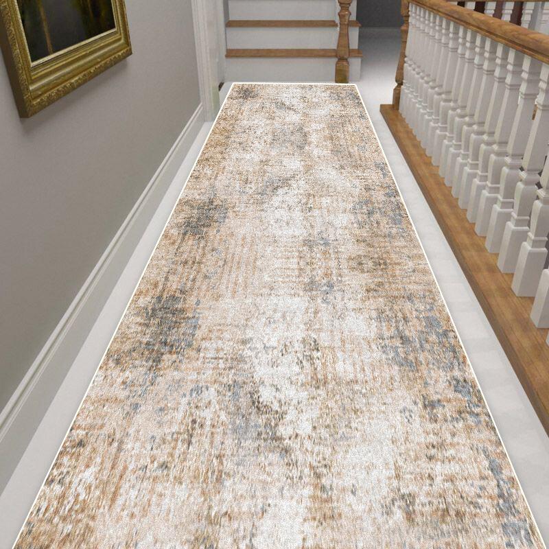 

European Style Luxury White Long Corridor Carpet Marble Decoration Runners Non-slip Rugs Hall Stairs Passageway Easy Clean Mat 160*200cm
