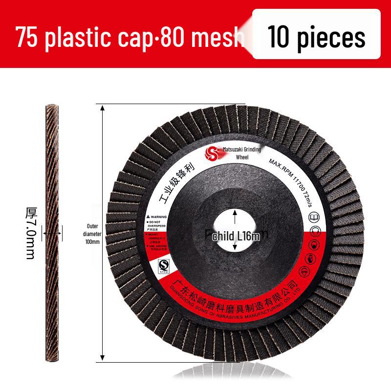 Thickened Flap Disc: Stainless Steel Grinding & Polishing Disc for 100 Angle Grinder – Plastic Cover & Flap Wheel Cutting Disc