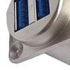 USB 3.0 Socket Dual USB A Port Female To Female Coupler Socket D Type Panel Mount Connector for