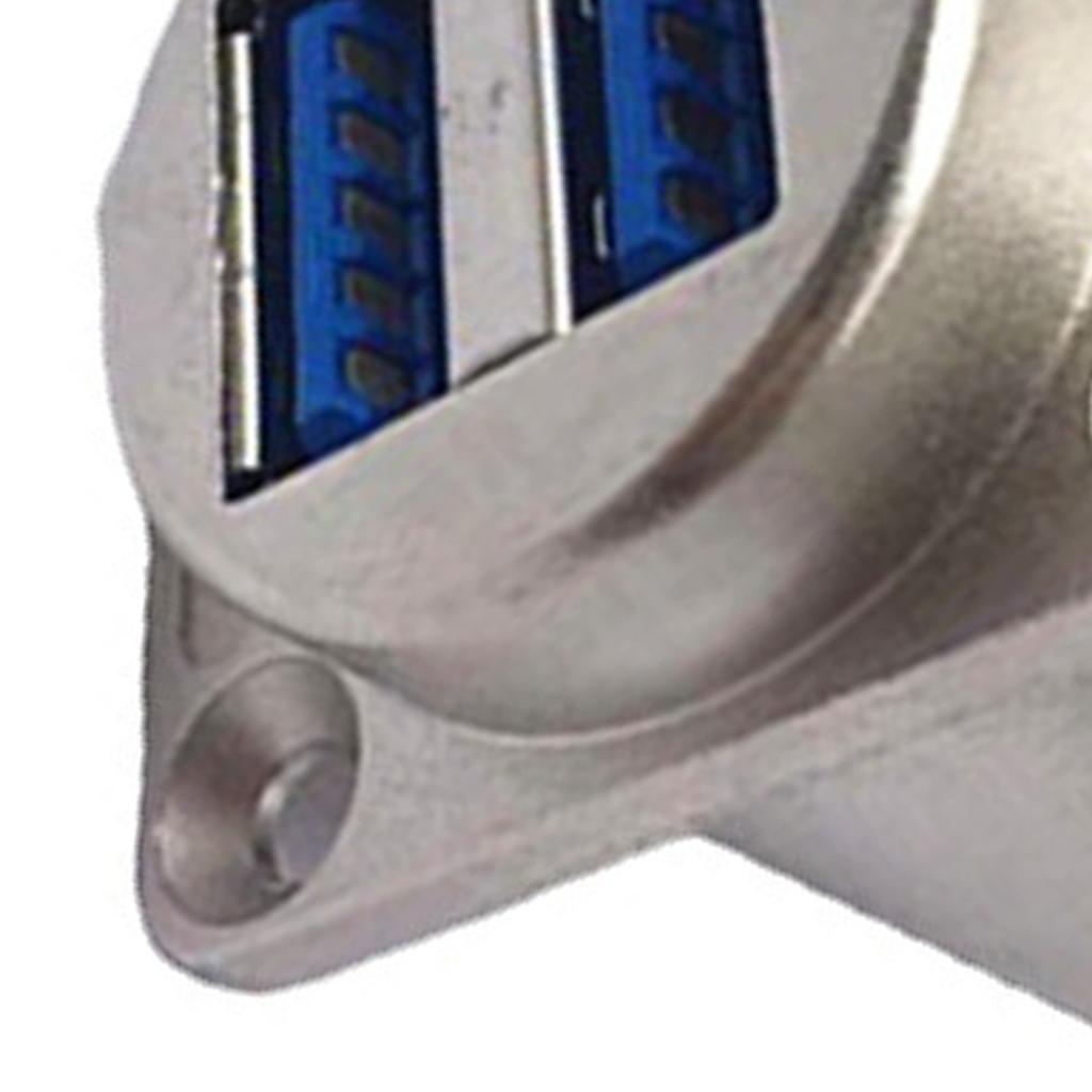 USB 3.0 Socket Dual USB A Port Female To Female Coupler Socket D Type Panel Mount Connector for