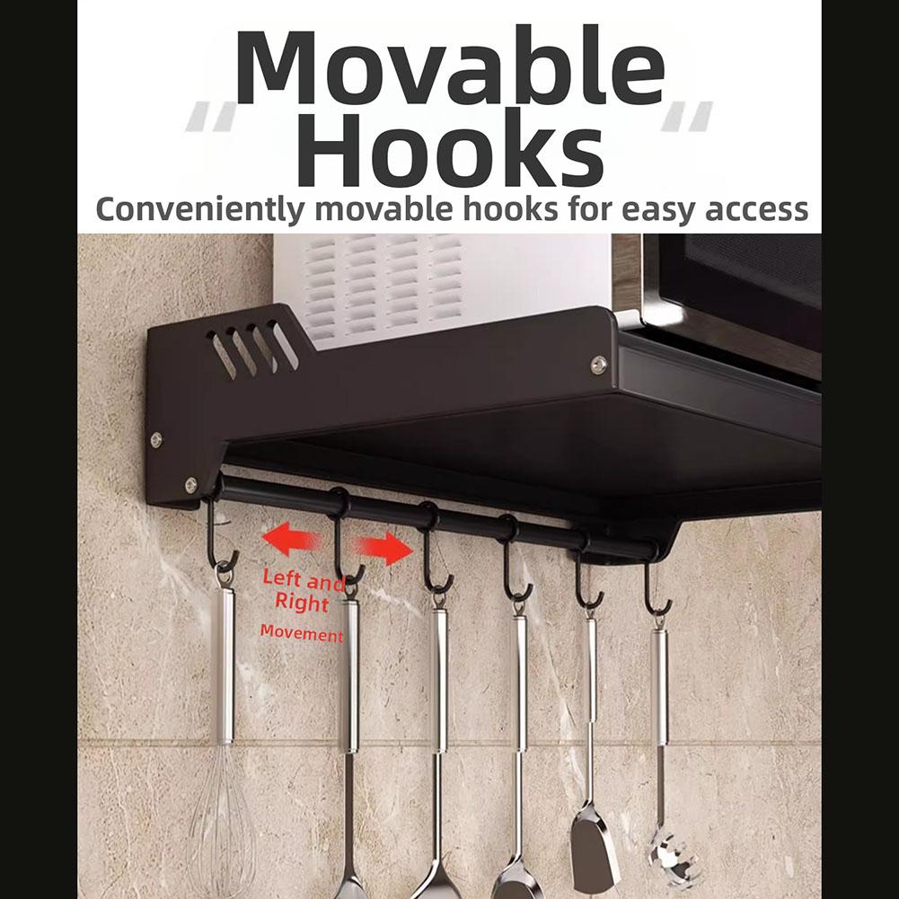 Kitchen Microwave Shelves Wall-Mounted Microwave Oven Shelf Rack Cooker Holder,Stainless Electric Pot Kitchen Storage Bracket