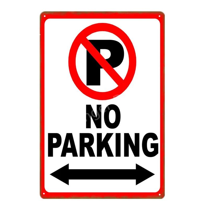 No Parking Metal Signs Tin Poster Caution Danger No Smoking Wall Art Painting Advertising Board Vintage Home Decor YI-212