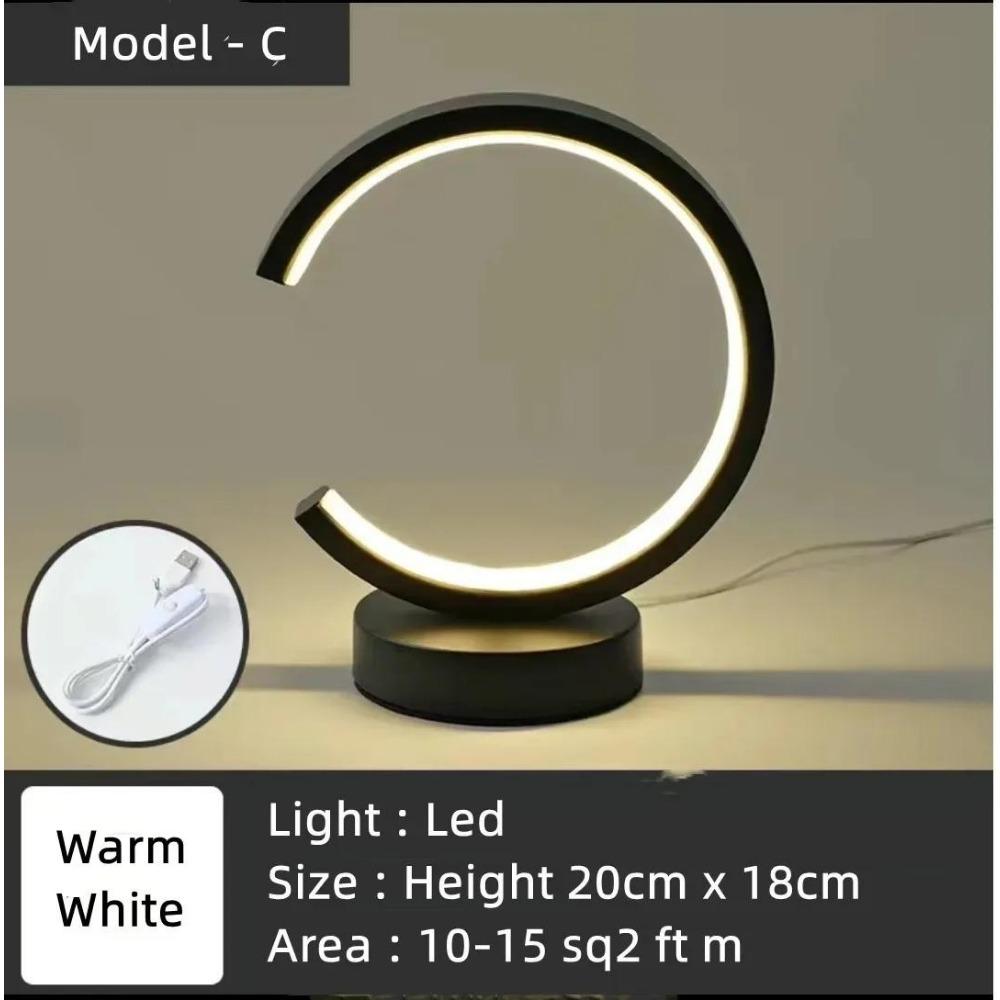 20CM LED jednoduchá kruhová kruhová stolní lampa Ložnice Ložnice Obývací pokoj Restaurace Hotelová dekorativní lampa Stmívatelné kulaté noční světlo