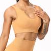 European & American Seamless Knitted Yoga Set: Peach Butt Sports Shorts & Short Sleeve Bra Vest for Summer Fitness
