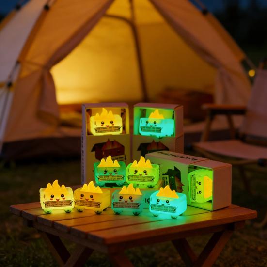 Stress Relief Ball with LED Light Flame Trash Can Design Squeeze Toy Employee Appreciation Gifts Ornament Party Favor