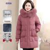Luomeng Women's 90% Down Mid-Length Hooded Jacket with Detachable Fox Fur Collar