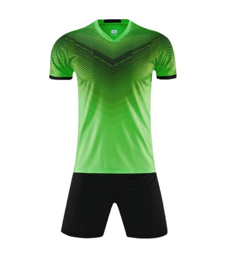 Fotbollsuniform Set, Trendig Herranpassad Laguniform, Fotbollskläder, Träningsuniform, Vuxen- och Barnkläder Anpassad Sommar