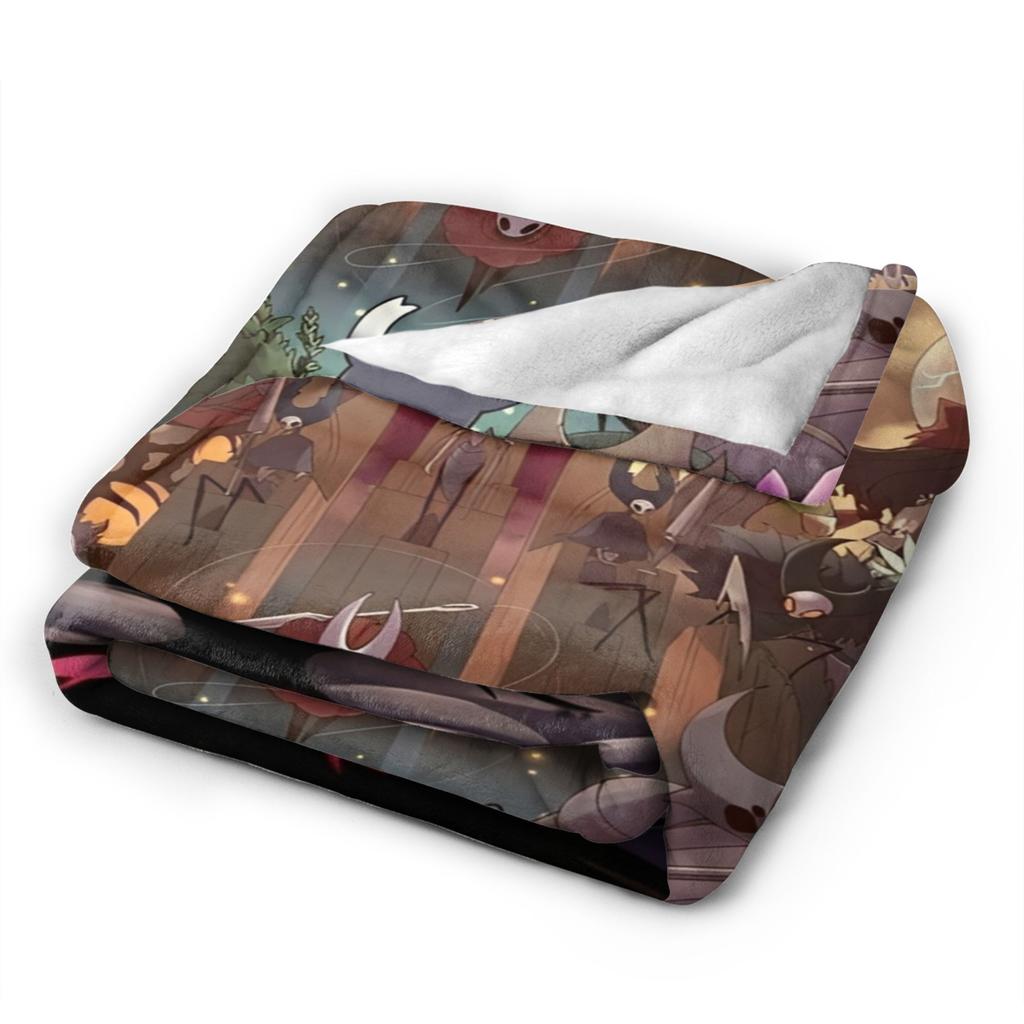 Hollow Knight Funny Games Accessories Blankets Soft Fleece Throw Blanket Cozy Bedspread