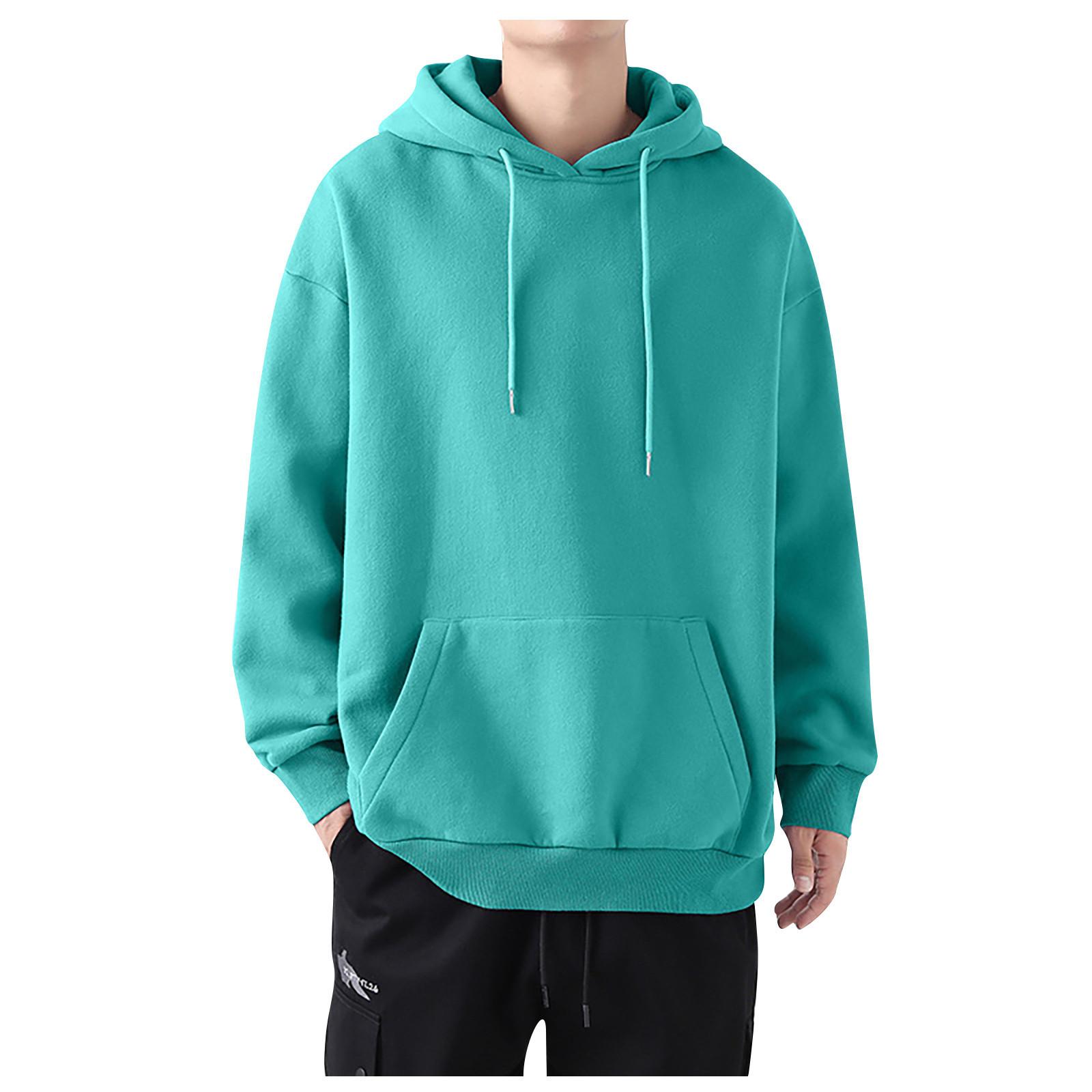 

Мужской осенне-зимний однотонный спортивный повседневный свитер с длинными рукавами XL зелёный