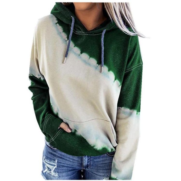 Women Hooded Pullover Sweatshirt Casual Lightweight Long Sleeve Autumn Winter Hoodies Harajuku XXL зелёный 1860₽