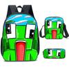 Unspeakable Pattern Printed Large-Capacity Backpack, Shoulder Bag, Pencil Case, Three-Piece Set, Student Schoolbag.