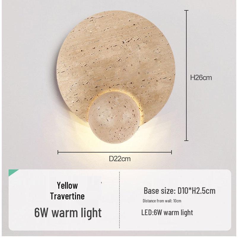 Wabi-Sabi Mid-Century Creme Wandlampe für Schlafzimmer oder Wohnzimmer