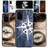 Weltkarte Kompass Nautisches Etui Für Samsung Galaxy S22 S21 S23 Ultra Note 20 S8 S9 S10 Note 10 Plus S20 FE Rückabdeckung