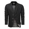 Spring Autumn Men Retro Solid Color Suit Jackets Business Wide Loose Three-breasted Suit Multi-pocket Casual Jacket Coat