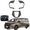 Glealcco Steering Wheel Trim Custom Interior Accessory for the New 40 Series Cover, Alphard/Vellfire (Woodgrain Brown)