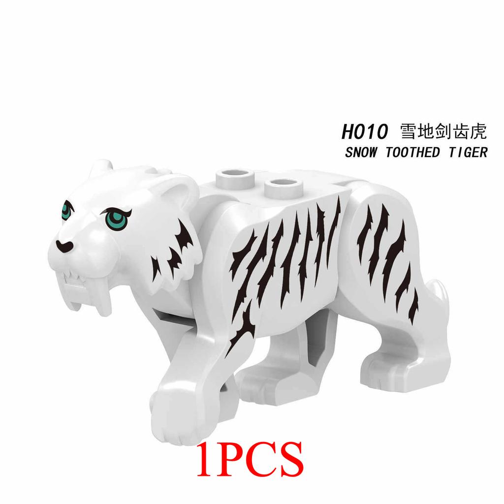 The Zoo Model African Elephants Camel Deer Crocodile Leopard Animal Building Blocks Educational Games Figure Brick Toys Kid B03
