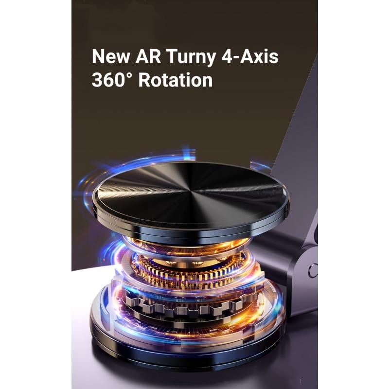 360 Degree Rotating Full Metal Universal Stand for Mobile Phones and Tablets with Adjustable Height and Stable Base