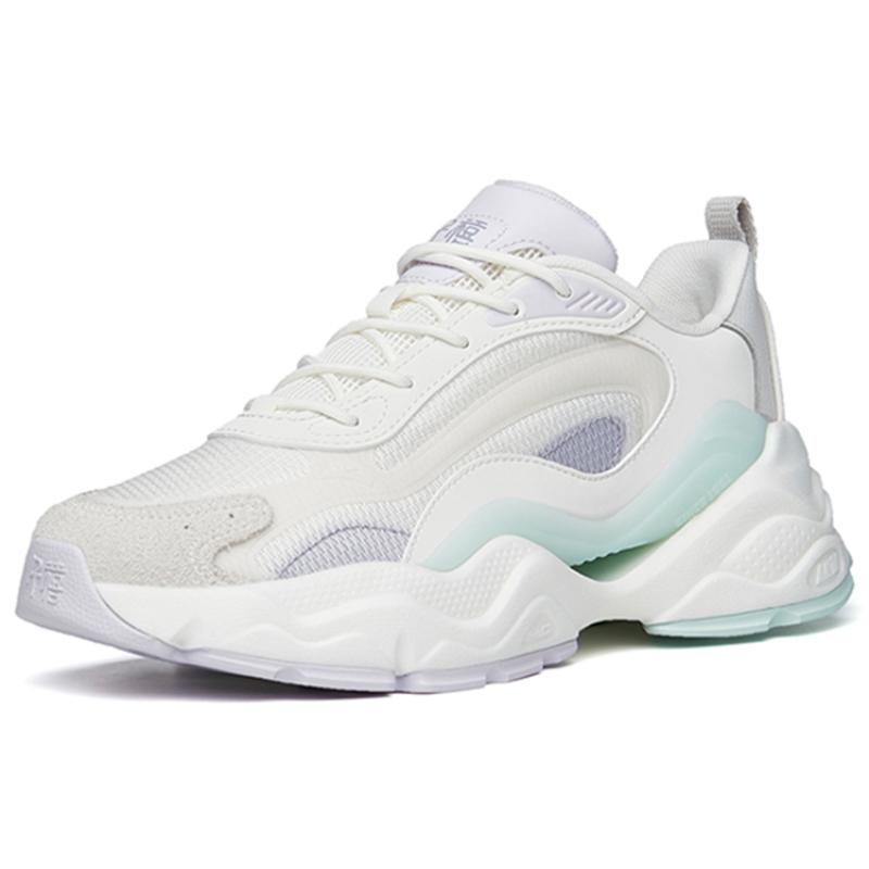 Anta Millennium 4.0 Cushioning Anti-Slip And Wear-Resistant Low-Top Chunky Sneakers Women's White Purple Gray Sneakers 122228890-3