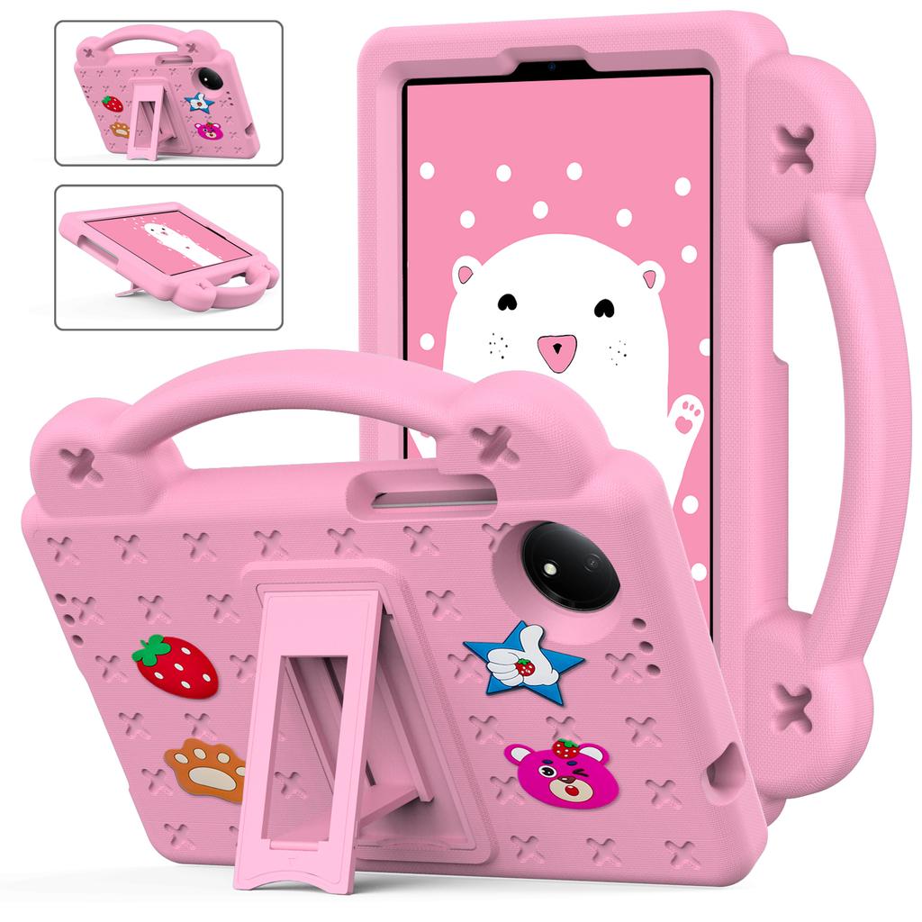 Kids EVA Handle Case for Redmi Pad SE 8.7 Inch Shockproof Protective Cute Strawberry Bear Tablet Cover 8.7"