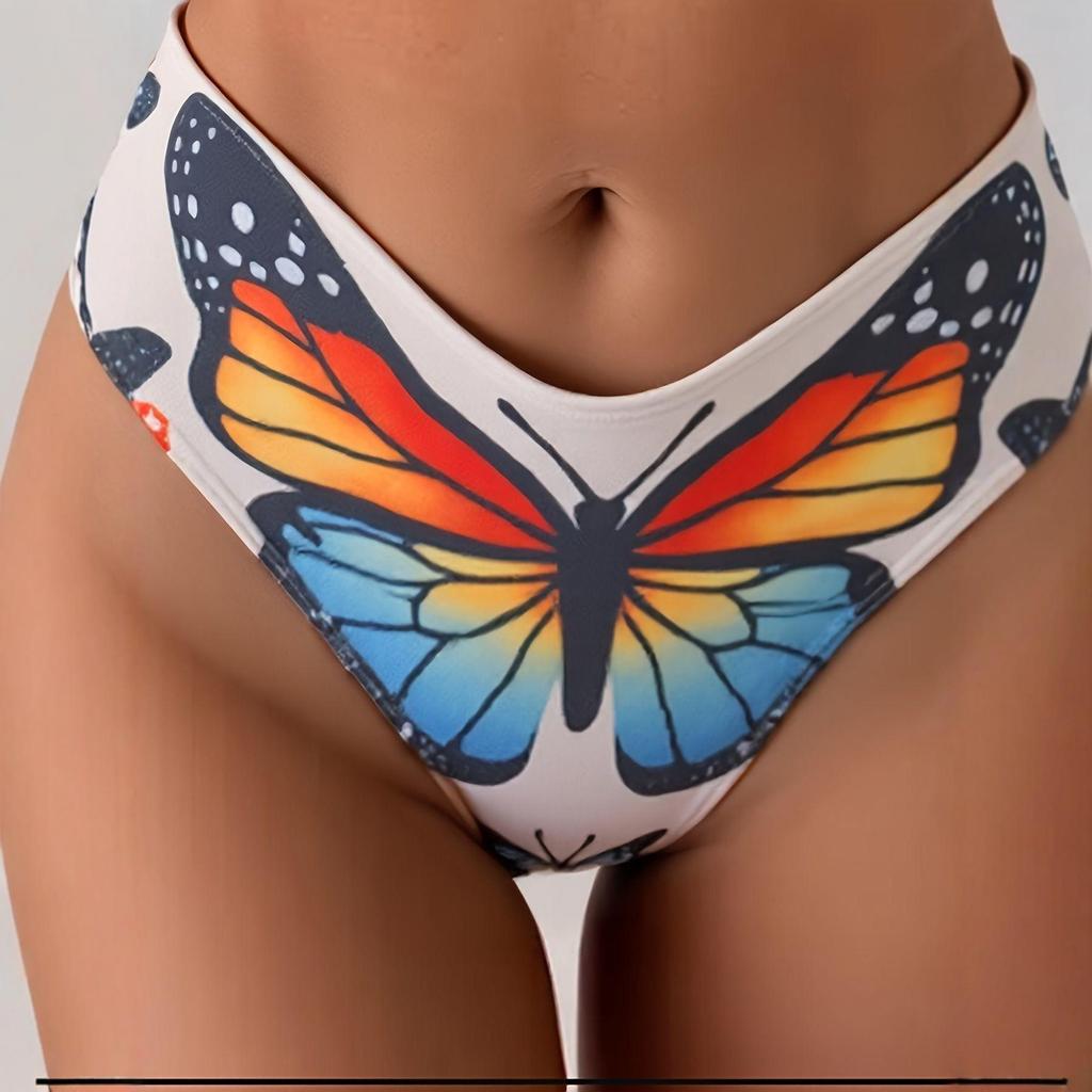 European & American Floral Butterfly Bikini Set - High-End Sexy Two-Piece Sling